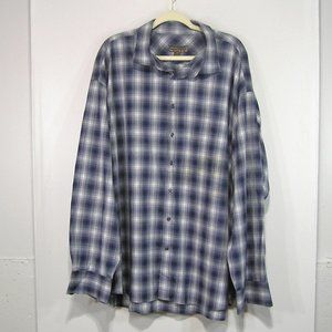 PRONTO OUMO SIZE 4X BUTTON FRONT SHIRT PLAID